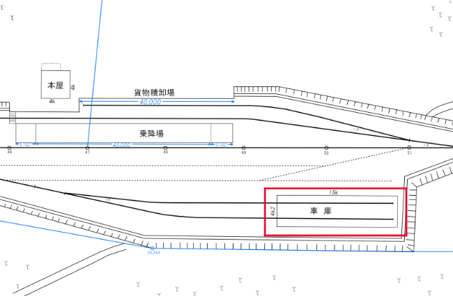 図面：車庫の位置