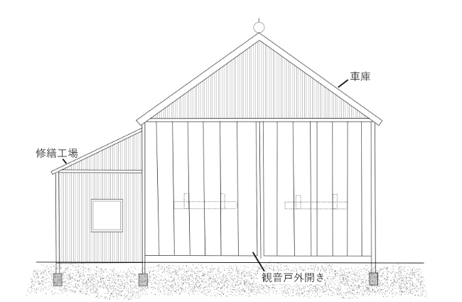 図面：建物背面