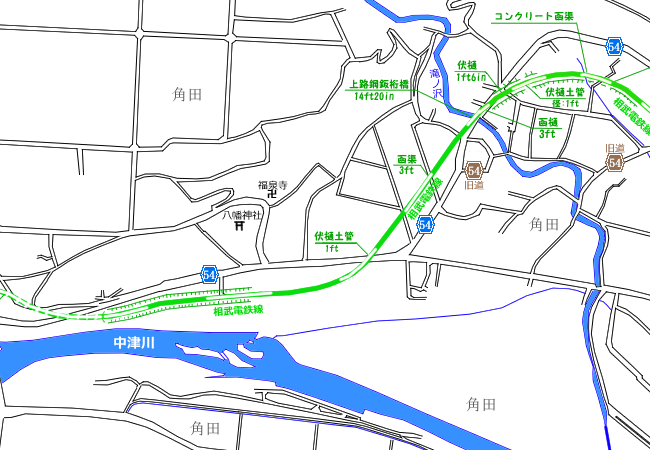 地図：戸倉周辺路線図