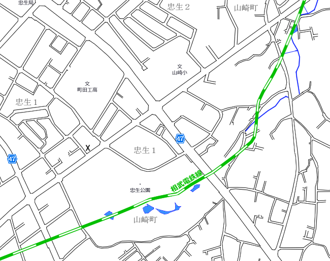 地図：淵野辺～図師⑤周辺路線図