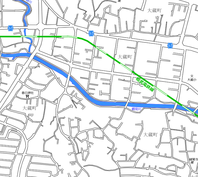 地図：図師～鶴川④周辺路線図