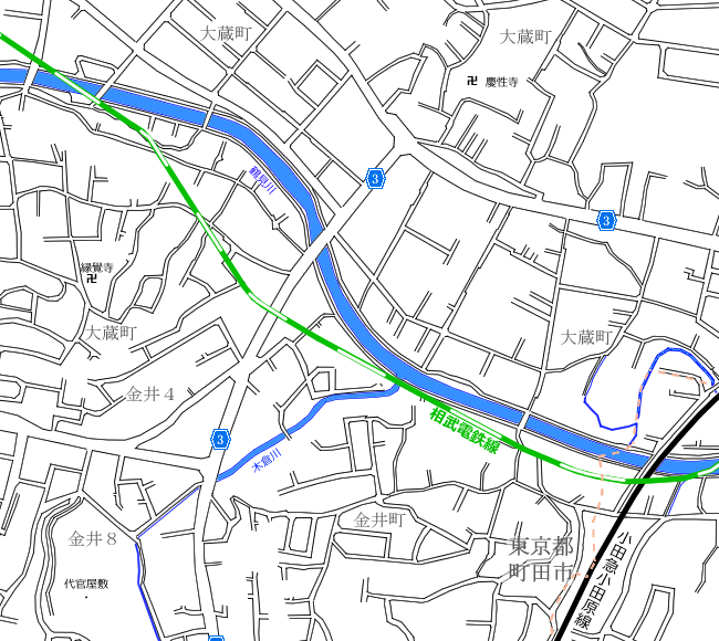 地図：図師～鶴川⑤周辺路線図