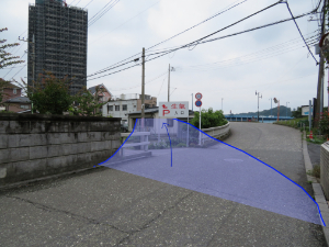 写真：新設取り付け道路起点