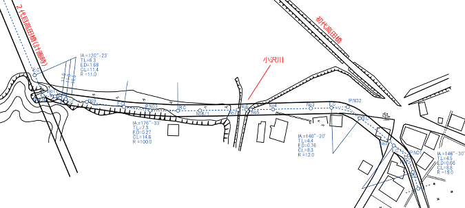 図面:高田橋右岸取付道路