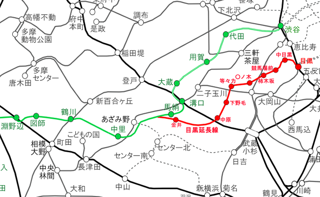 図表：目黒延長線ルート