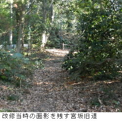 写真:改修当時の面影を残す宮坂旧道