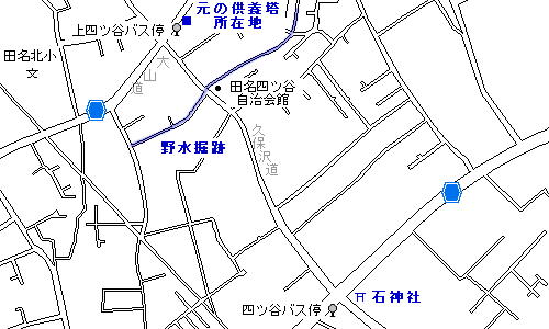 地図：田名四谷-石神平地区周辺地図
