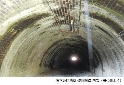 写真：原下地区西側 煉瓦隧道内部（田代側より）