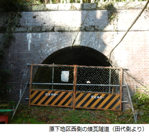 写真：原下地区西側の煉瓦隧道（田代側より）