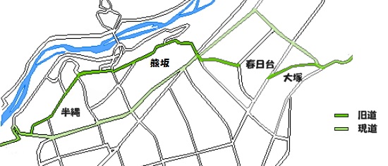 地図：県道５６号線（愛川町・新旧道対比）
