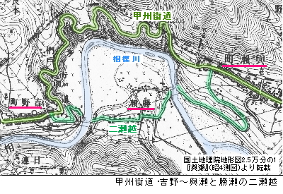 地図：勝瀬付近地形図（昭和４年）