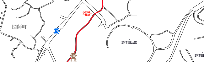 図表：小野路一里塚付近地図