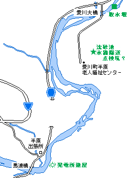 図表：田代発電所施設地図