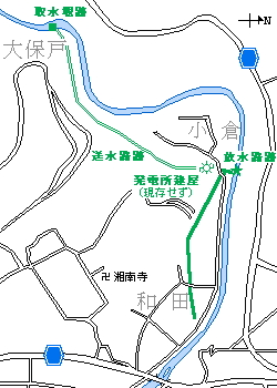 図表：串川発電所施設地図
