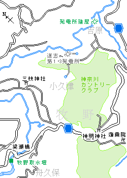 図表：秋山川第二発電所施設地図