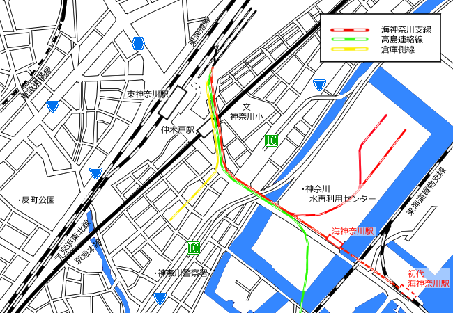 図表：海神奈川支線路線図